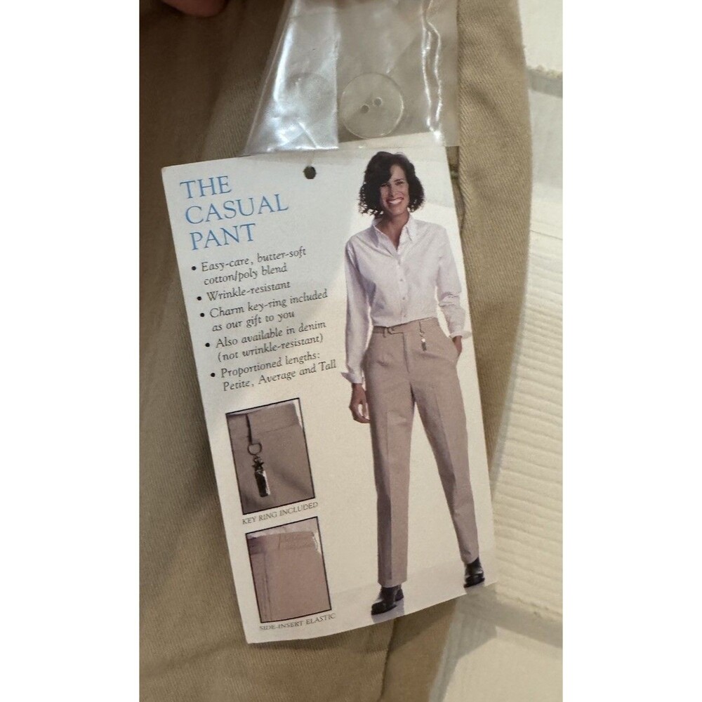 NWT Y2K White Stag Women's Dress Pants Size 18 Brown Birch Slimming Straight Leg